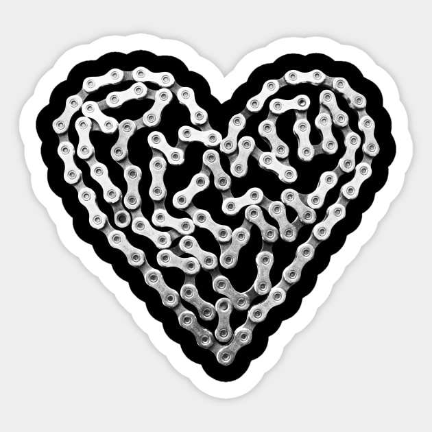 Bike Chain Heart Sticker by NeddyBetty